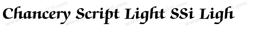 Chancery Script Light SSi Light字体转换